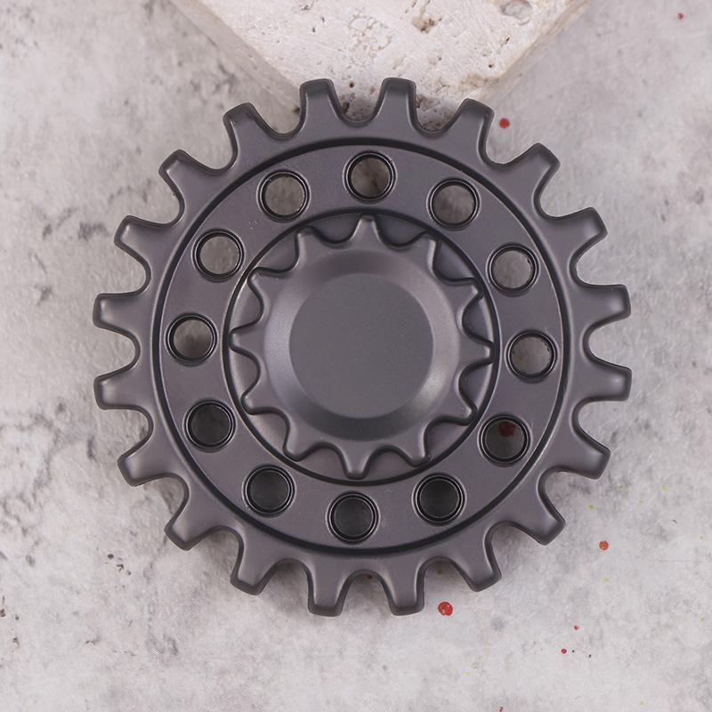 Zinc Alloy Gear Fidget Spinner, 3 Min+ Metal Fidget Toys Adults Cool Edc Toys For Relieve Stress Hand Spinning