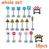 Non-Toxic Moc City Traffic Road Signs Signal Light Building Block Bike Bicycle Scooter Motorcycle Vehicle Scene Construction Accessories