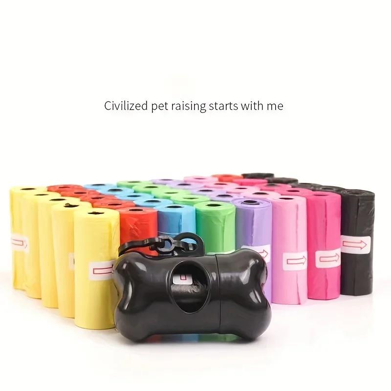 5 Stück Hundebeutel Haustier Kot Abfallbeutel Umweltfreundlich Auslaufsicher Hundebeutel Auslaufsichere Hundeabfallbeutel für Outdoor Haustierbedarf