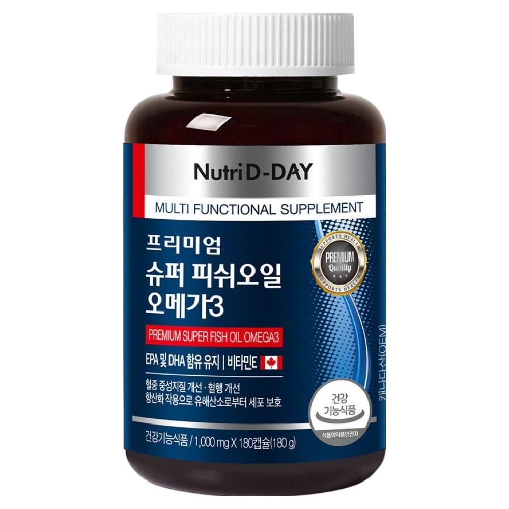 NutriDDay Premium Super Fish Oil Omega 3 180g 180 Tablets 1 Pcs