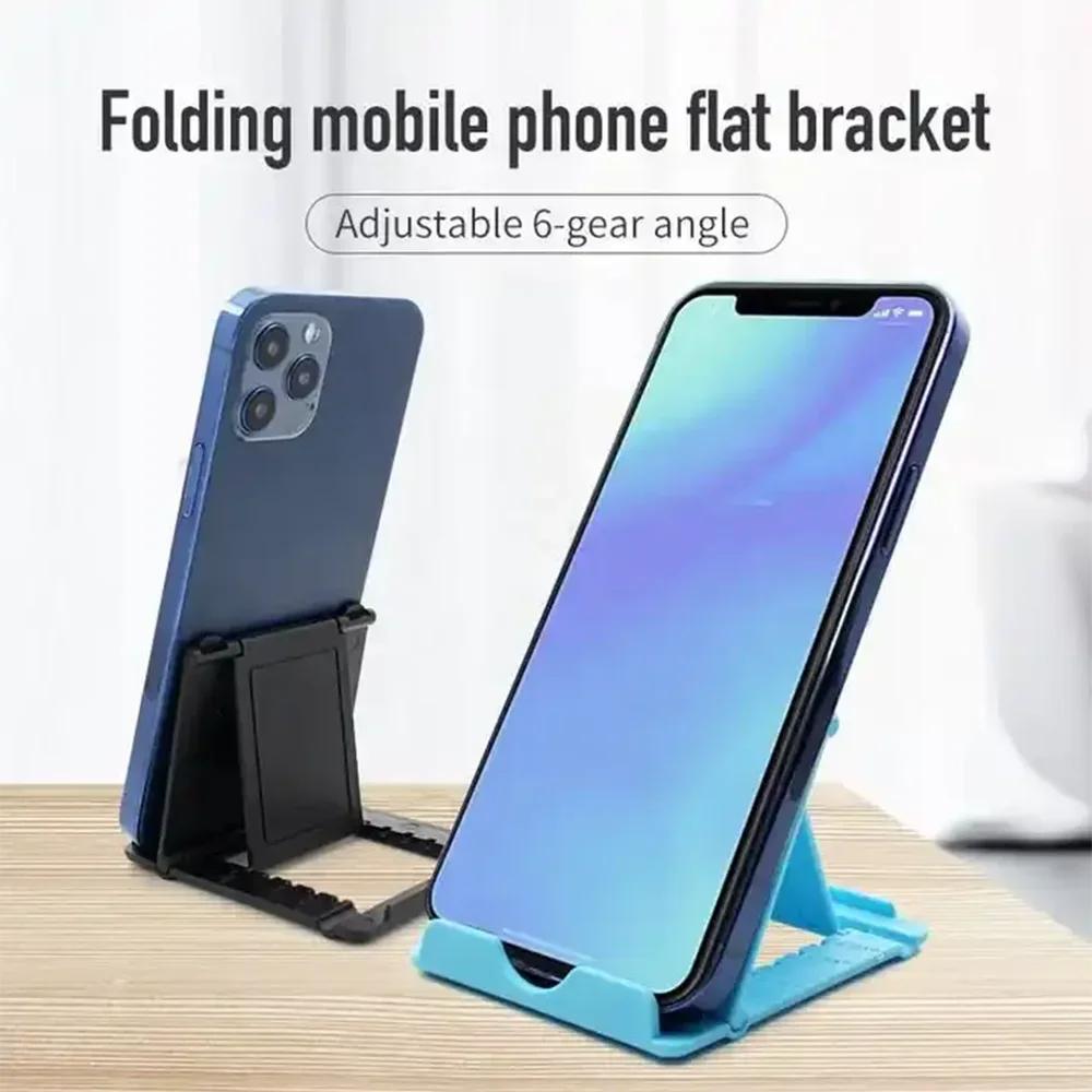 Mini Adjustable Portable Universal Folding Plastic Phone Holder Tablet Computer Stand for Ipad IPhone Samsung Xiaomi Huawei Vivo