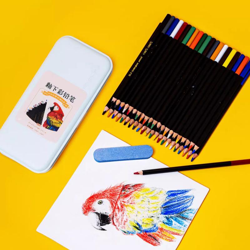 Ceramic Underglaze Oil-Based Colored Pencils, 12 Colors for Bisque Pottery Painting & Clay Play
