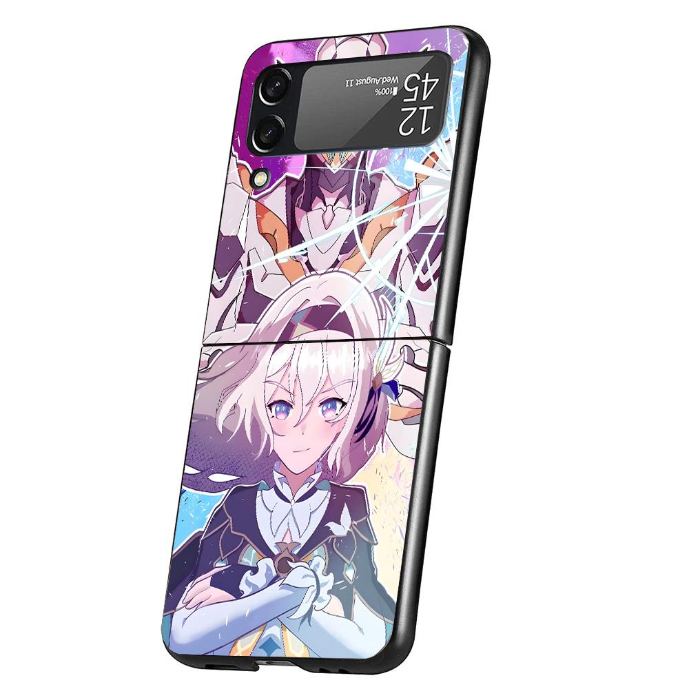 Honkai Star Rail Firefly Cover Phone Case For Samsung Galaxy Z Flip 7 6 5 4 3 5G Flip7 Flip6 Flip5 Flip4 Flip3 Black Fundas Shel