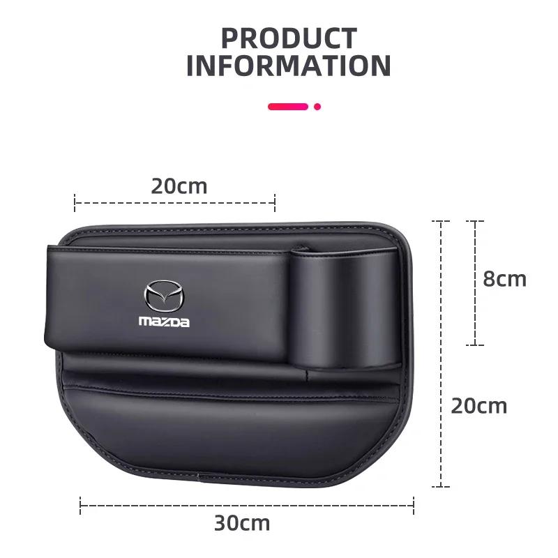 Organizzatore per Spazio Sedile Auto Scatola Portaoggetti Multifunzione Portabicchieri Per Mazda 2 3 6 5 Atenza CX3 CX5 MX5 CX7 Axela CX30 CX90 CX60 CX50