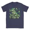 Dino St. Patrick's Day T-Shirts für Unisex Lustiges Baumwoll-T-Shirt Rundhals Kurzarm-T-Shirts Oberteile für Erwachsene