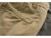American Retro Khaki Cargo Shorts - Mid-Length, Elastic Waist, Casual Drawstring, Trendy Men's Summer Pants