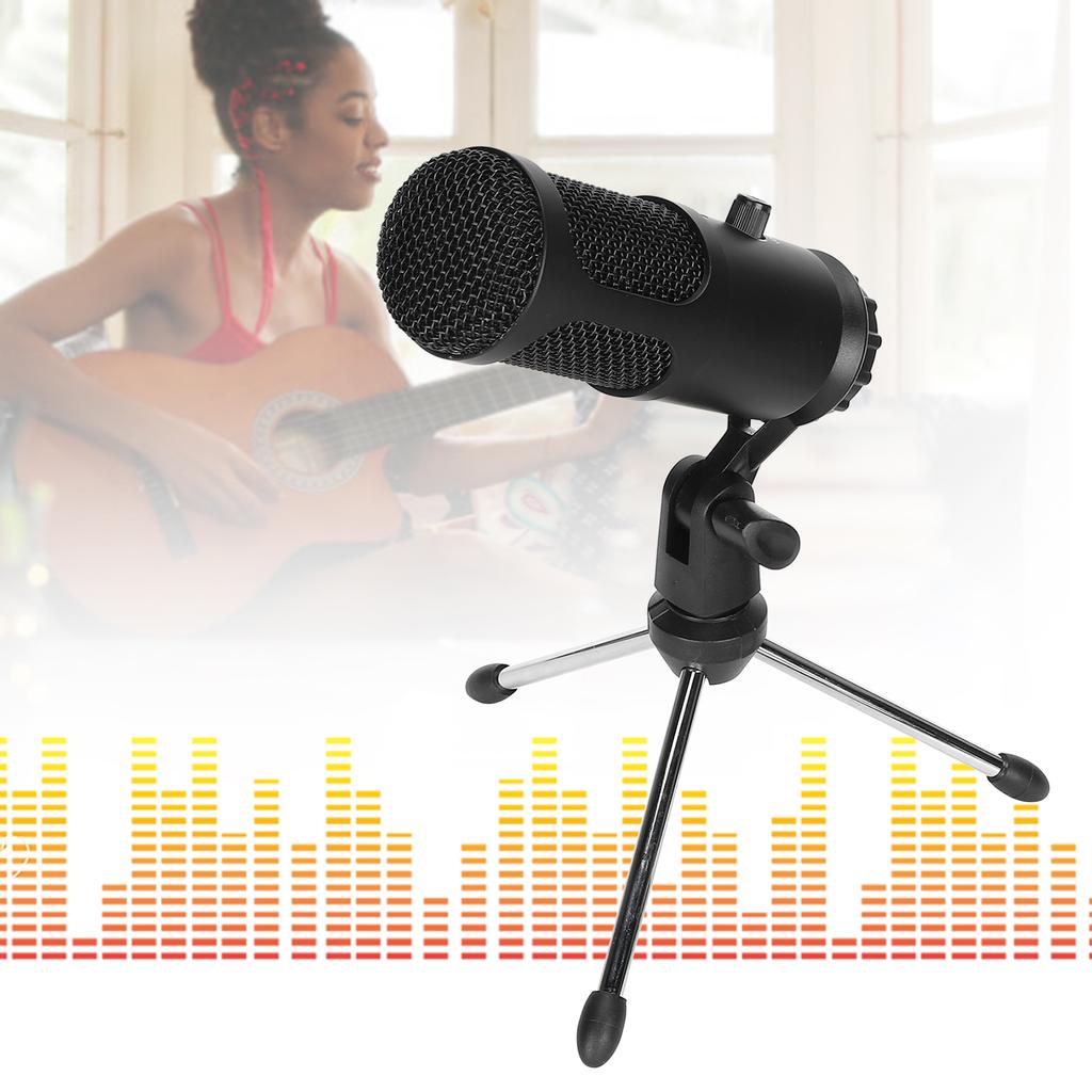 Condenser Microphone Laptop USB Drive Free for WINDOWS LINUX Cardioid Pickup 30Hz‑20KHz DC5V A6