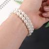 8 Pieces Stretch Pearl Wedding Wristlets Decoration Elastic Wrist Bands Corsage