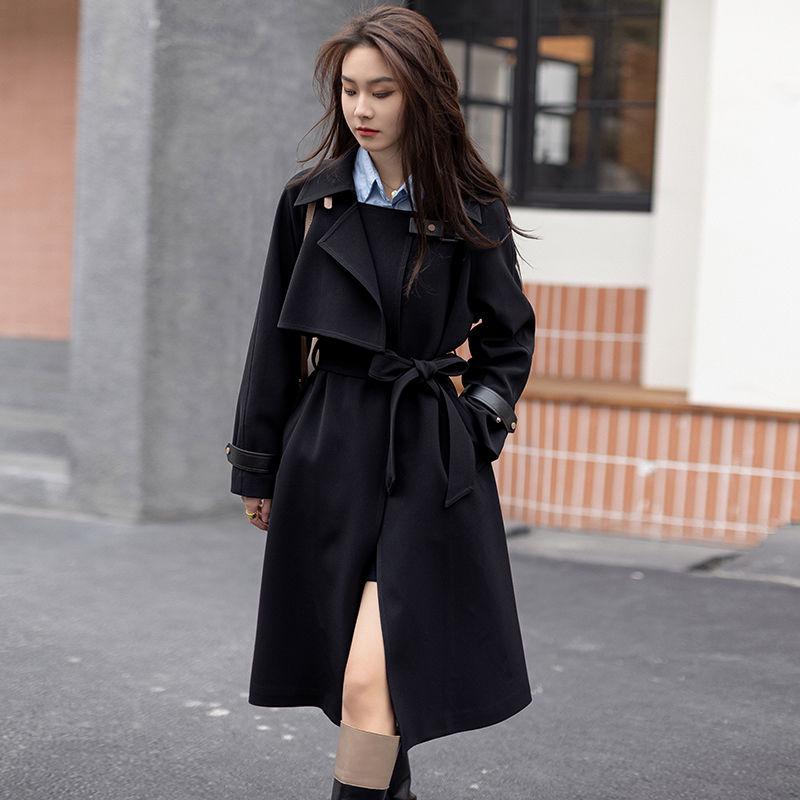 Women's 2025 Spring/Autumn Fashion Mid-Length Windbreaker Coat