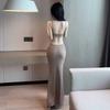 Women's clothing sexy style careful machine hollow backless slim dress