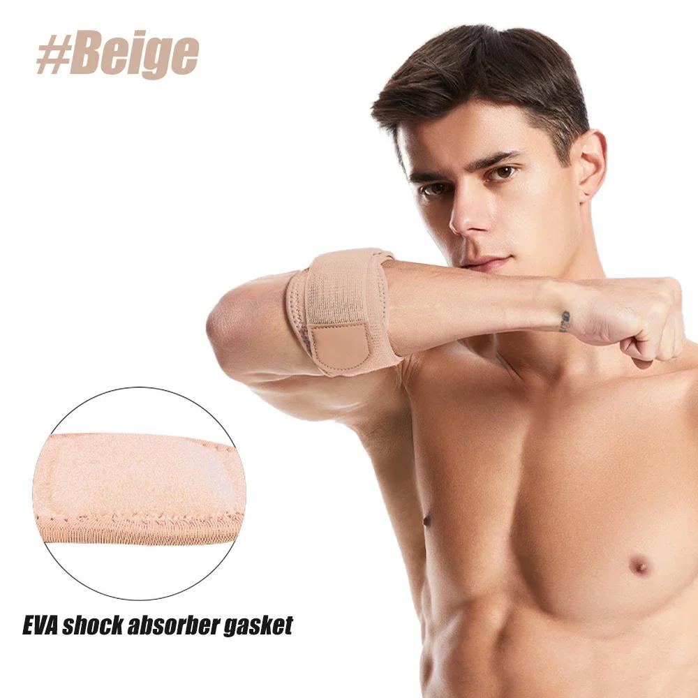 1Pc Elbow Brace With Eva Pad Support For Forearm Tension Relief, Adjustable Elbow Strap Pressure Band For Tennis Golfer Baseball