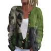 Women's Fashion Printed Long Sleeve Knitted Cardigan Button Down Jacket