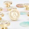 Brass Head Seal Stamp Crown Letters Sealing Wax Stamp for Letter Invitations Decoration English Letters Wax Seal Stamp