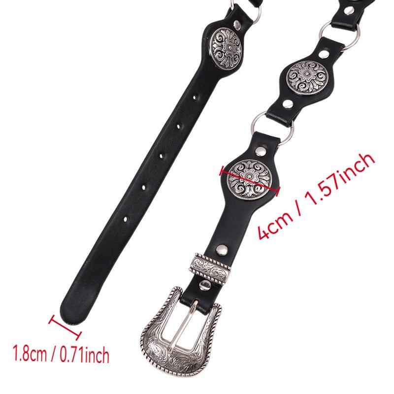 Belt Ladies Engraved Disc Rivet Accessories Splicing Belt Accessories Belt