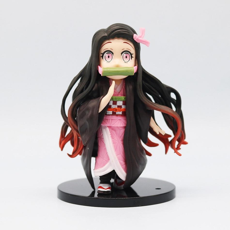 6Styles  Anime Peripheral Qversion  Figurine Kamado Nezuko Cute Style Plaything Figurine Ornament Surprise Present Box