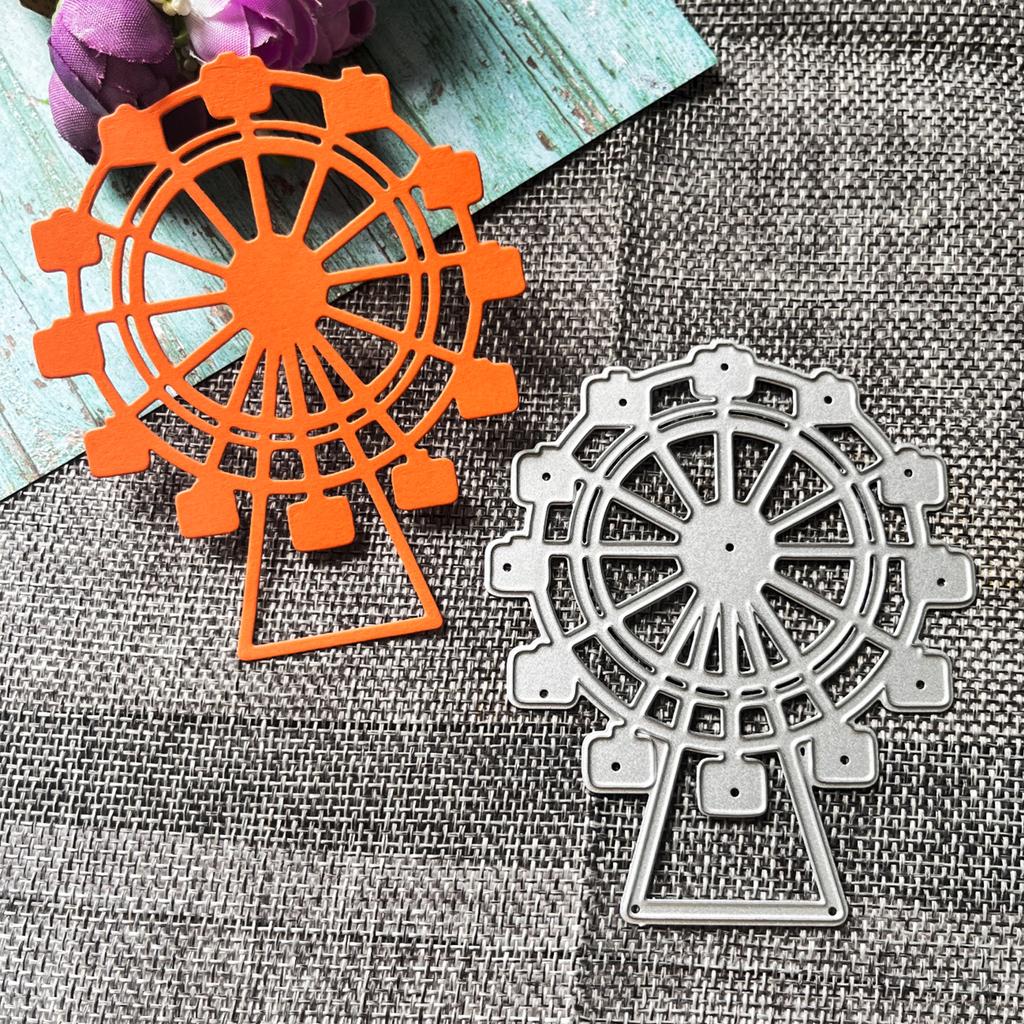 1Set Ferris Wheel Metal Cutting Dies Handmade Stencil Mold Embossing Pattern for Children Adults DIY Crafts Project