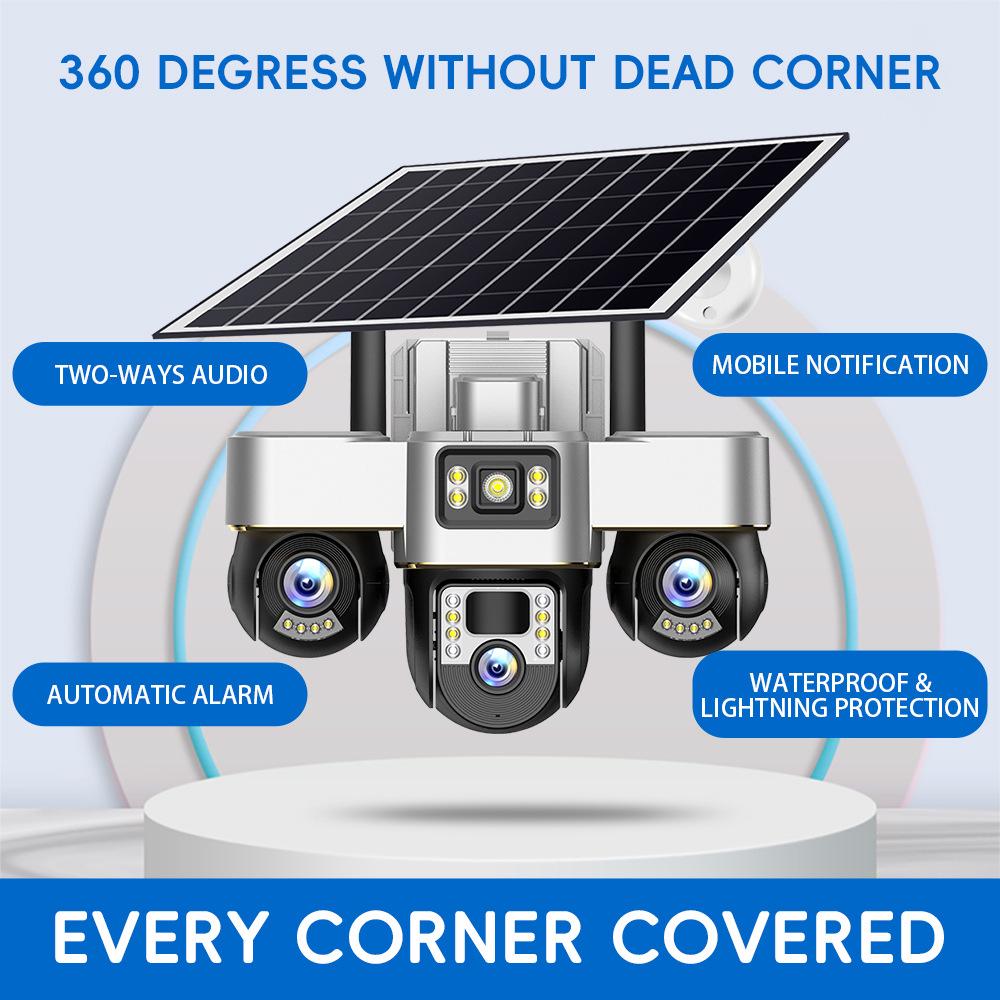 Abu Lion Waterproof 4G Solar Outdoor Camera with 360° Remote Monitoring