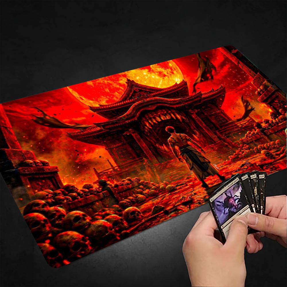 Magic Hell Samurai Magic Party Mouse Pad Playmat 24"X14" MTG TCG Office Desk Mat for Work Game PC Laptop Rug Carpet MousePad