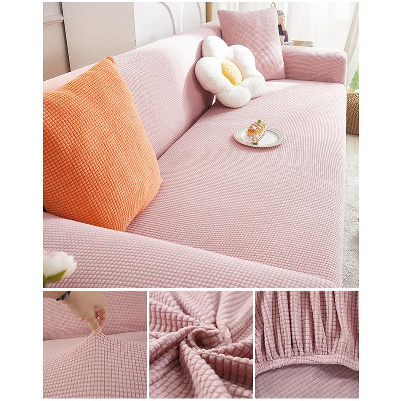 Elastic Jacquard Fabric Sofa Cover Stretch Couch Cover Sectional L Shape Sofa Slipcover Corner Case for Living Room 1/2/3/4 Seat
