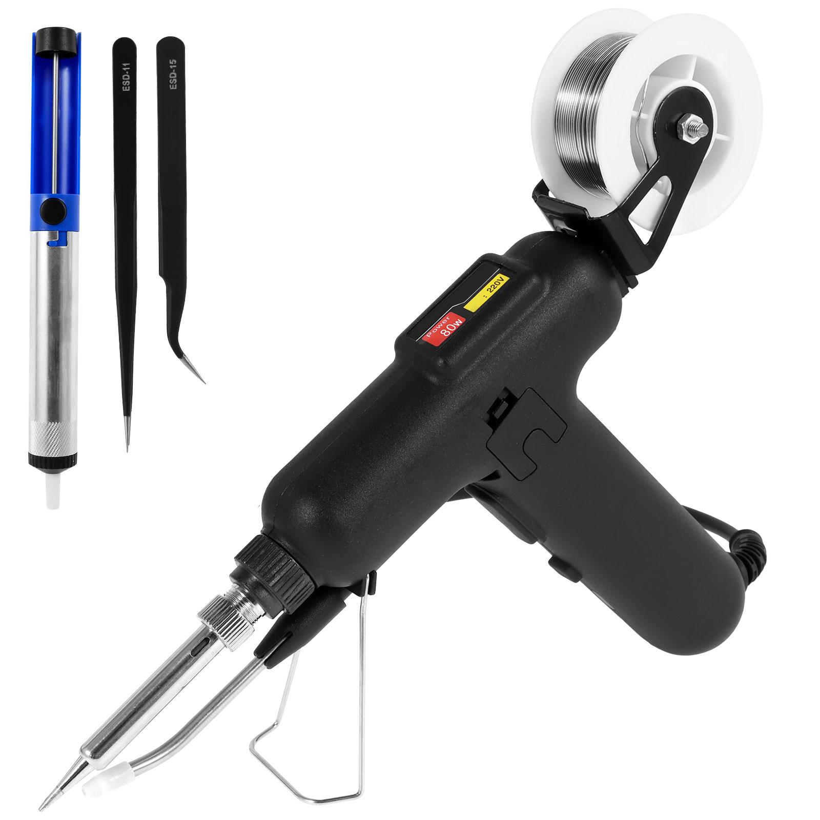 

80W Electric Soldering Iron Kit with Tweezers And Tin Wire Hand-held Solder Gun Welding Tool for Circuit Board Electronic Repair
