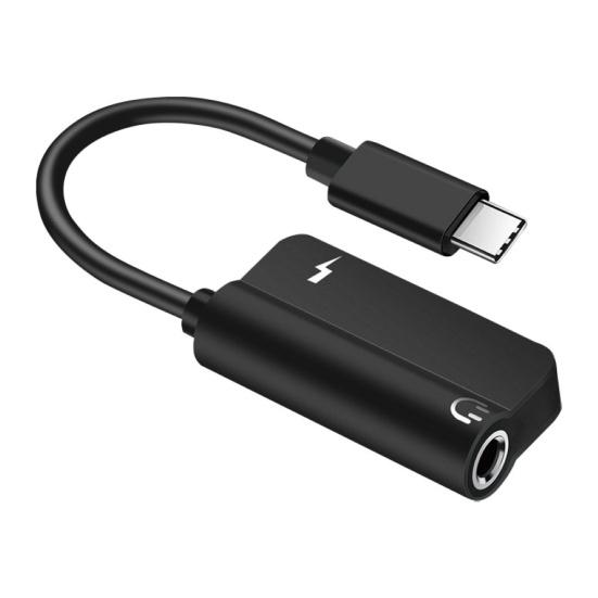 2 in 1 Audio 3.5mm Headphone Type-C to Jack Charging Converter Cable Adapter