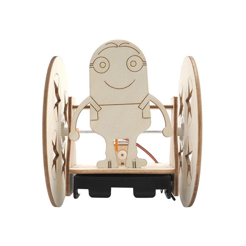 Детский деревянный электрический балансирующий автомобиль-робот, собираемый своими руками, настраиваемый, физический обучающий инструмент