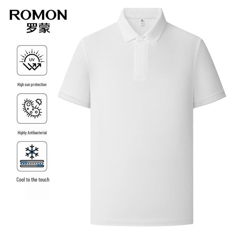 ROMON Men s 10A Antibacterial Cooling UPF50+ Lyocell Polo Shirt 180