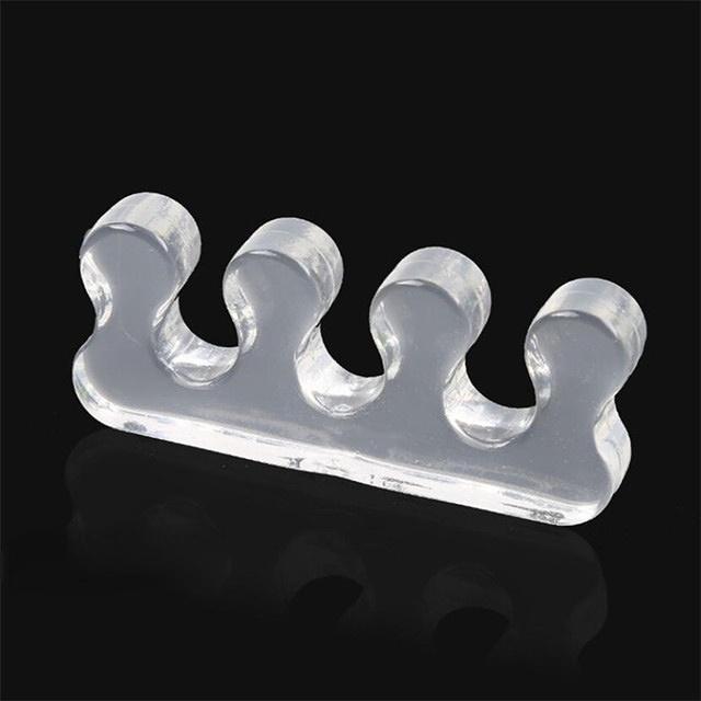 

2 шт., мягкие силиконовые разделители для ногтей для маникюра и педикюра, коррекция сепаратора пальцев, гибкая прокладка для пальцев ног, инструмент для выпрямления чистый