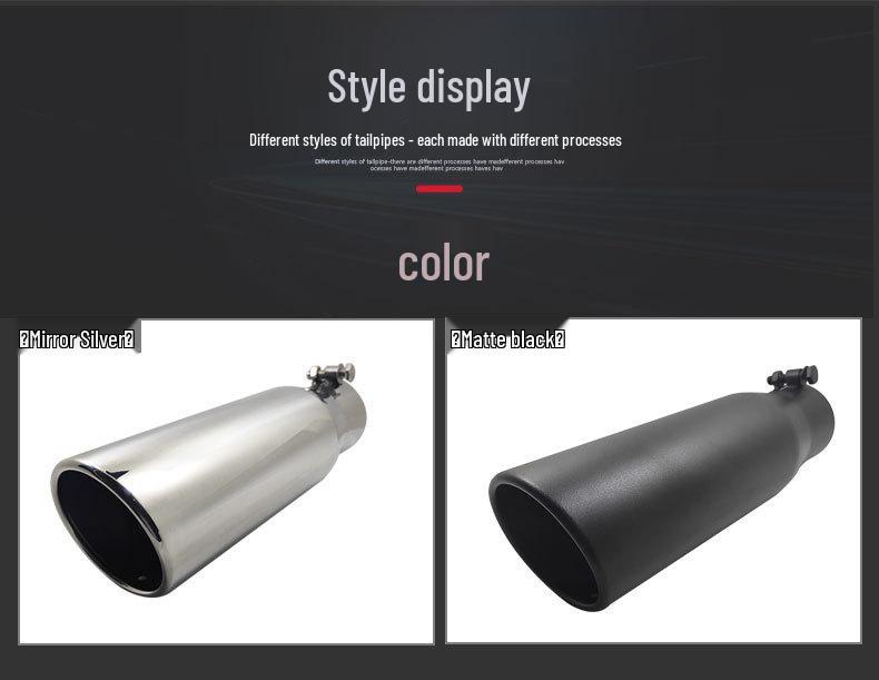 7.6 Caliber Brushed Stainless Steel Muffler Tailpipe Decorative Accessory