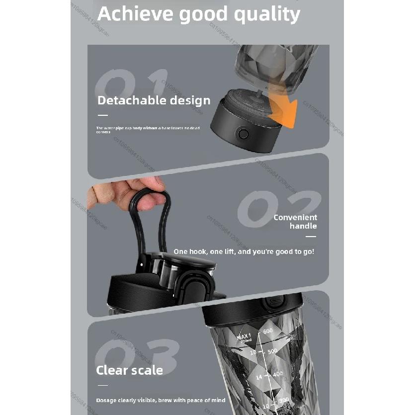 Copo Liquidificador Elétrico Portátil de 700ML Copo Liquidificador Portátil para Leite em Pó Proteína em Pó Liquidificador Copo Misturador Automático Viagem Exterior Esporte Academia