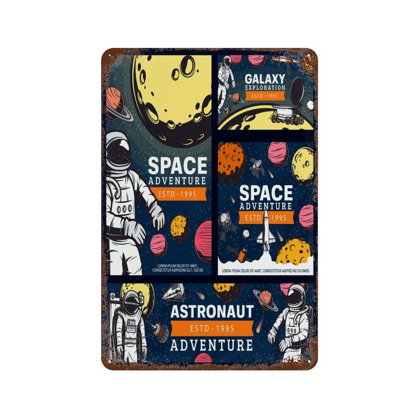 

1PC Vertical Rustic Weathered Patina Tin Poster, 20x30cm or 30x40cm, Vintage Metal Wall Display for Garage Cafe Bar Restaurant Home Office 20*30CM