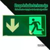 1 Sheet Glow-In-The-Dark Safety Exit Emergency Passage Sign Label Sticker Luminous Escape Direction Guide Sign Stickers
