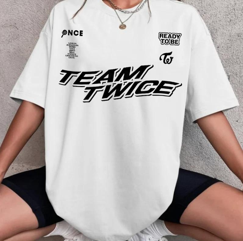 Twice Ready to Be Tour T-shirt, Team Twice 5th World Tour Kpop Shirt, ONCE Gift M