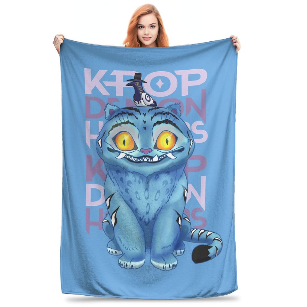 Jinu KPOP Lovci démonů Vintage 90. léta Styl Deka Flanelová Novinka Teplá Přehozová Deka na Přehoz Léto