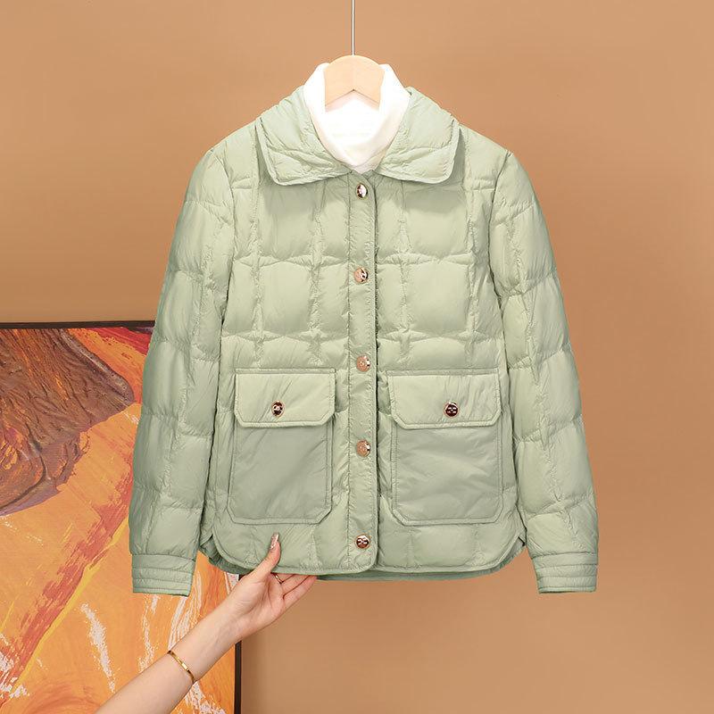 Shirt collar winter new down jacket women's short light casual fashion versatile down jacket tide