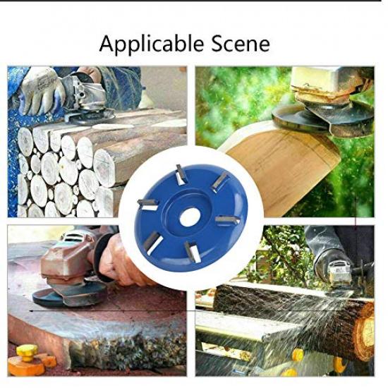 

Yosoo123 Диск для резки дерева, Диск для резьбы по дереву Стальной 6-зубый фрезер Деревообрабатывающий инструмент Аксессуары для угловой шлифмашины для мягкой древесины твердой древесины(02)