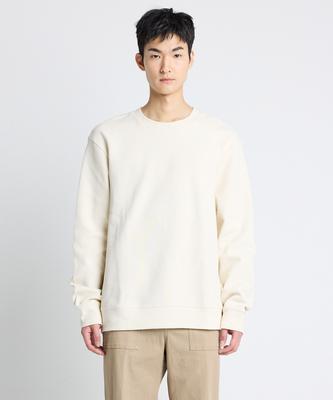 STCO Diems Diagonal Knit Sweatshirt Ivory (Semi-Oversized Fit)_Dtsua11Csi