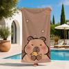 Animal c-capybara Towel Extra Large Beach Towel Quick Dry Sand Free Super Absorbent Lightweight