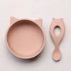 Silicone Bib Bowl Spoon Waterproof Infant Bibs Fashionable Baby Newborn Feeding Eating Supplies Toddle Adjustable Saliva