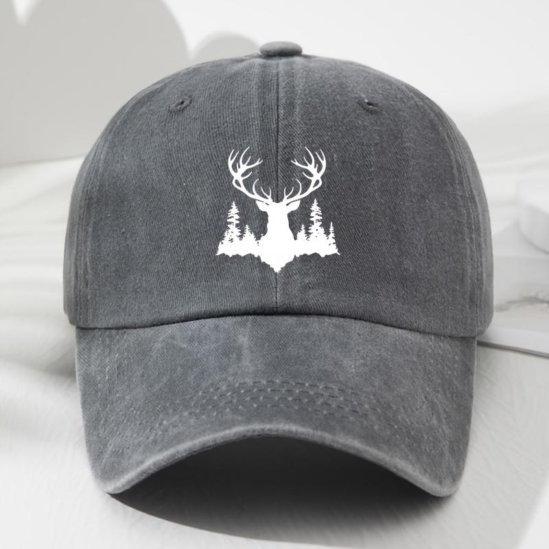 Men's and Women's Elk Soft-top Baseball Cap, Retro Fashionable Outdoor Hat Adjustable