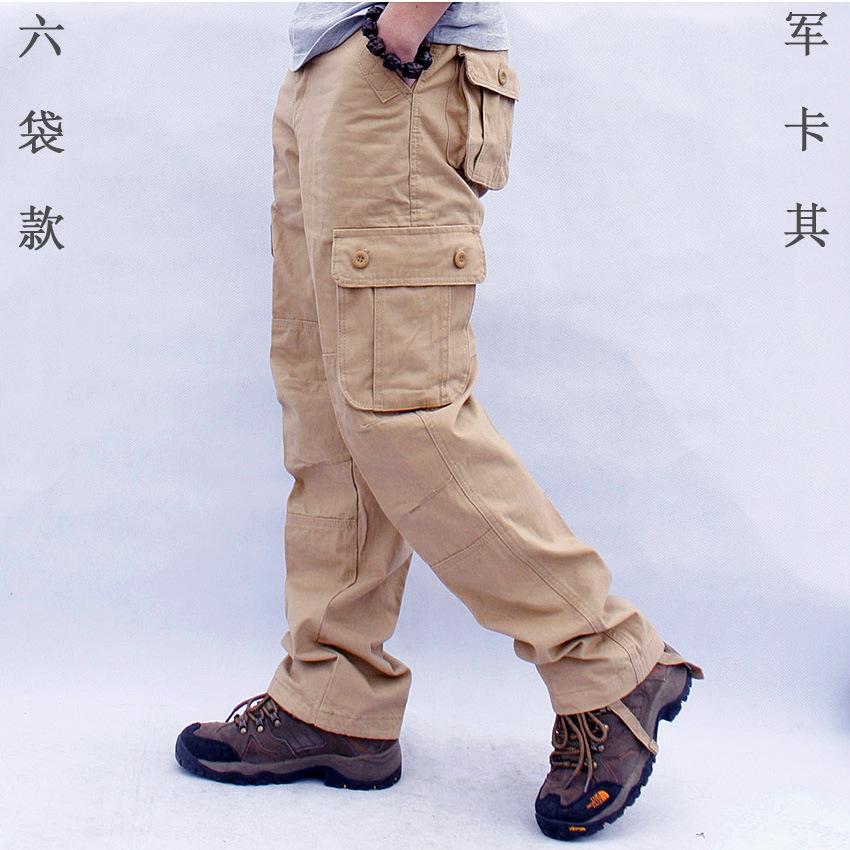 Multi-pocket Overalls Casual Trousers Straight Work Uniform Labor Insurance Sports Loose Men's Trousers Elastic Trousers