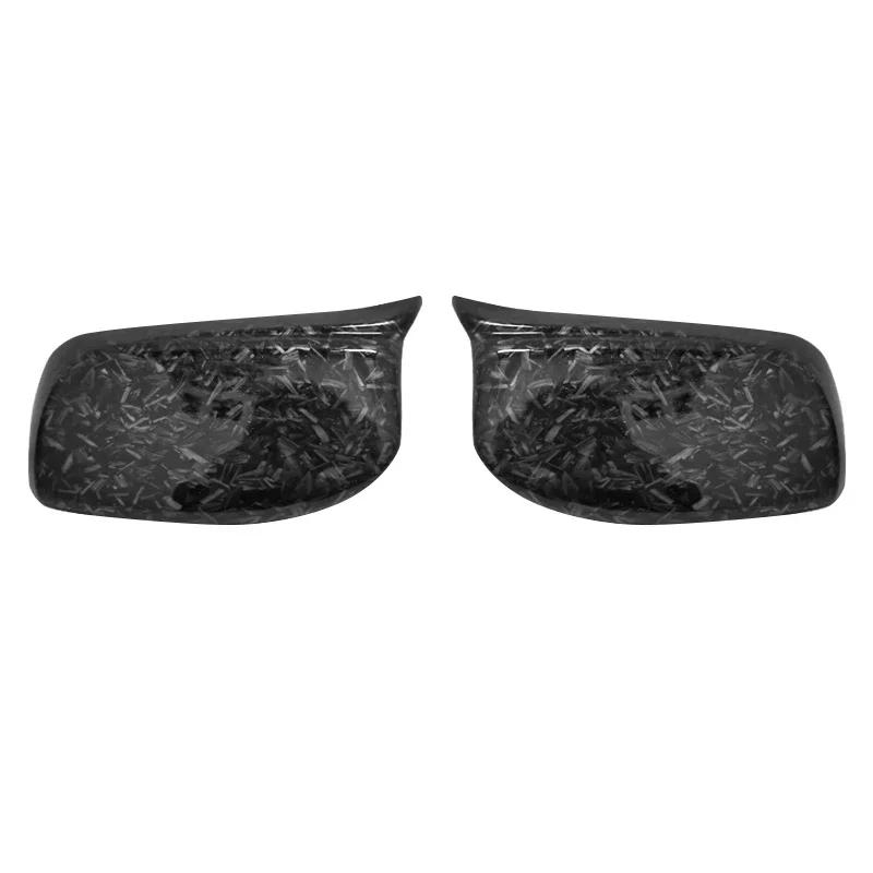 For BMW 5 Series E60 E61 E63 E64 2004-2008 520i 525i 528i 528xi 530i Rearview Mirror Cover Cap Carbon Fiber / Black