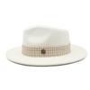 M Standard Top Hat, Love Hat, Felt Hat, Small Warped Edge Men'S And Women'S Top Hat, Retro Beige Jazz Hat