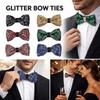 Corbata de cuello ajustable Lazo brillante Corbata de cristal con purpurina formal Ocasión de banquete