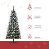150cm Artificial Snow-Covered Christmas Tree with Red Berries and White Pine Cones, Removable Folding Base, 408 Branches