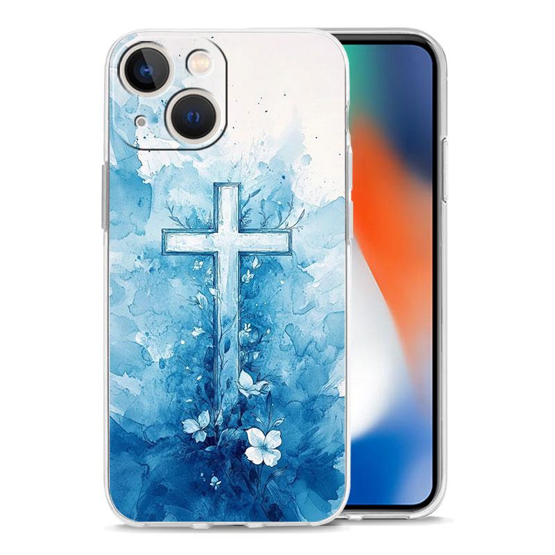 Phone Case For iPhone 17 Cases iPhone Air 16 15 12 13 14 Pro Max 7 8 Plus 16Pro iPhone11 Cover Bible Jesus Christ Cross