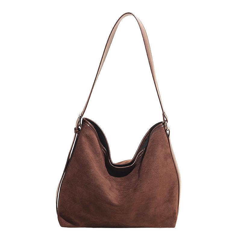 New suede large-capacity messenger women's bag shoulder bag niche retro child and mother bag simple tote bag