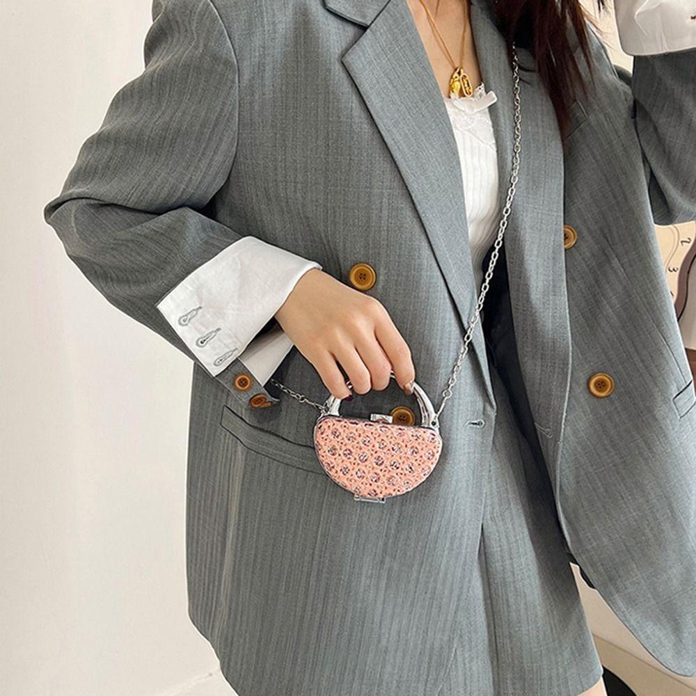 Luxury Mini Crossbody Bag Shinny Metal Lipstick Bag New Trendy Evening Clutch Bag  Woman
