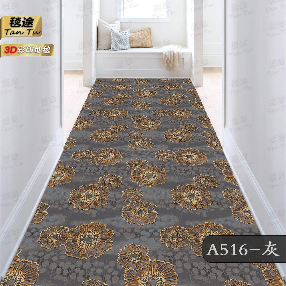 Home Long Corridor Hallway Carpet Grid Floral Rug for Living Room Prayer Bedroom Carpets Non-slip Kitchen Mat Floor Area Rug