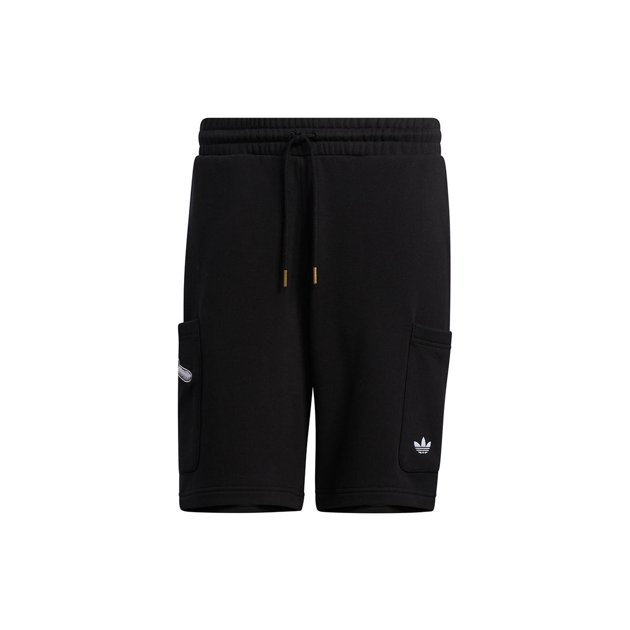 adidas originals x Disney Crossover Manga Short 2 Strawberry Bear Embroidered Sports Shorts Black Men s HD9081 XS